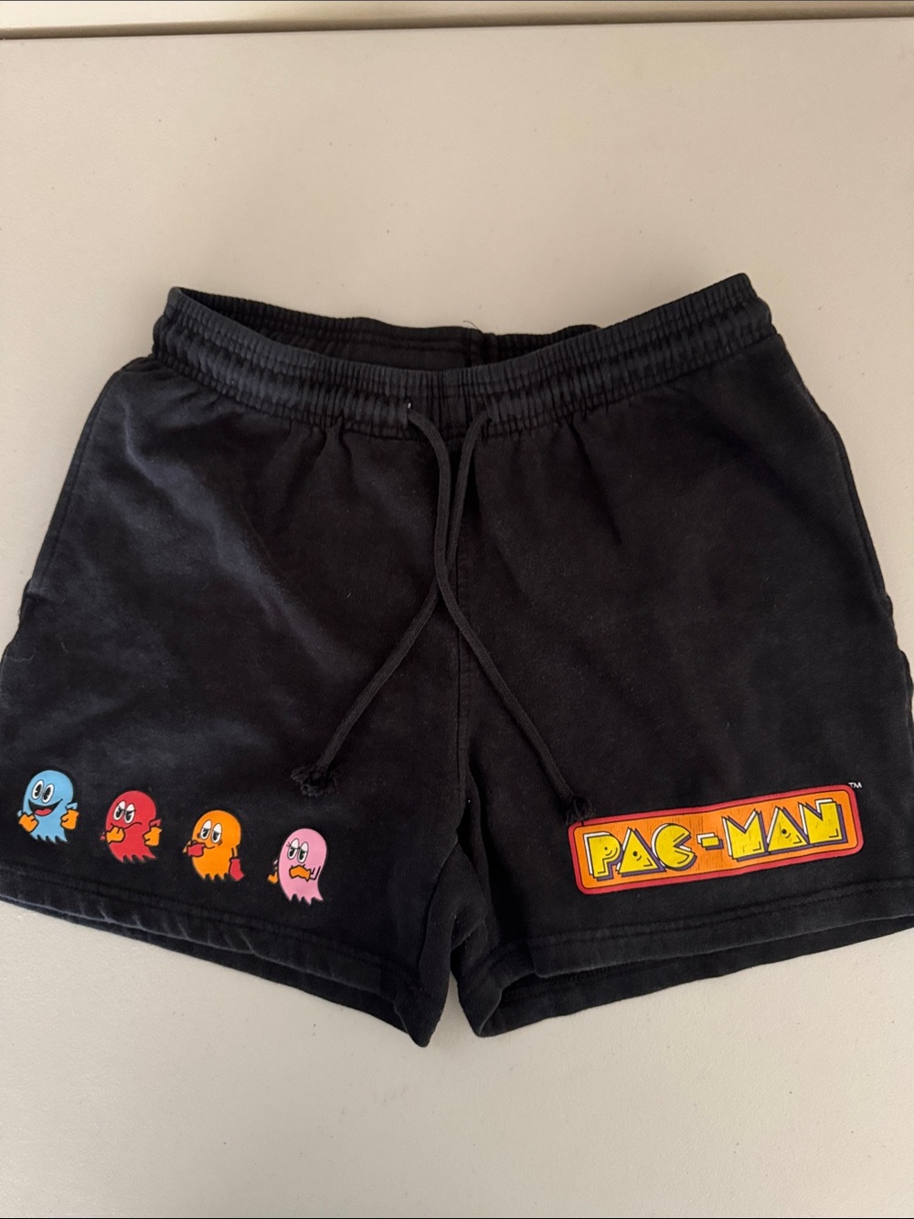 Black Men’s Athletic Shorts with Ghost Graphics